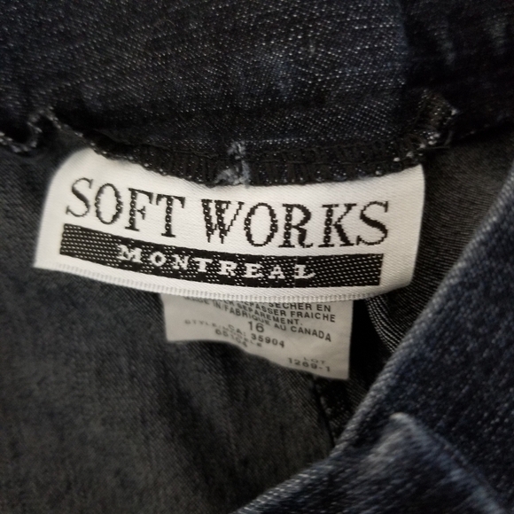 Classic Black Women's Pants By Soft Works In Plus Size 16 - Picture 4 of 14